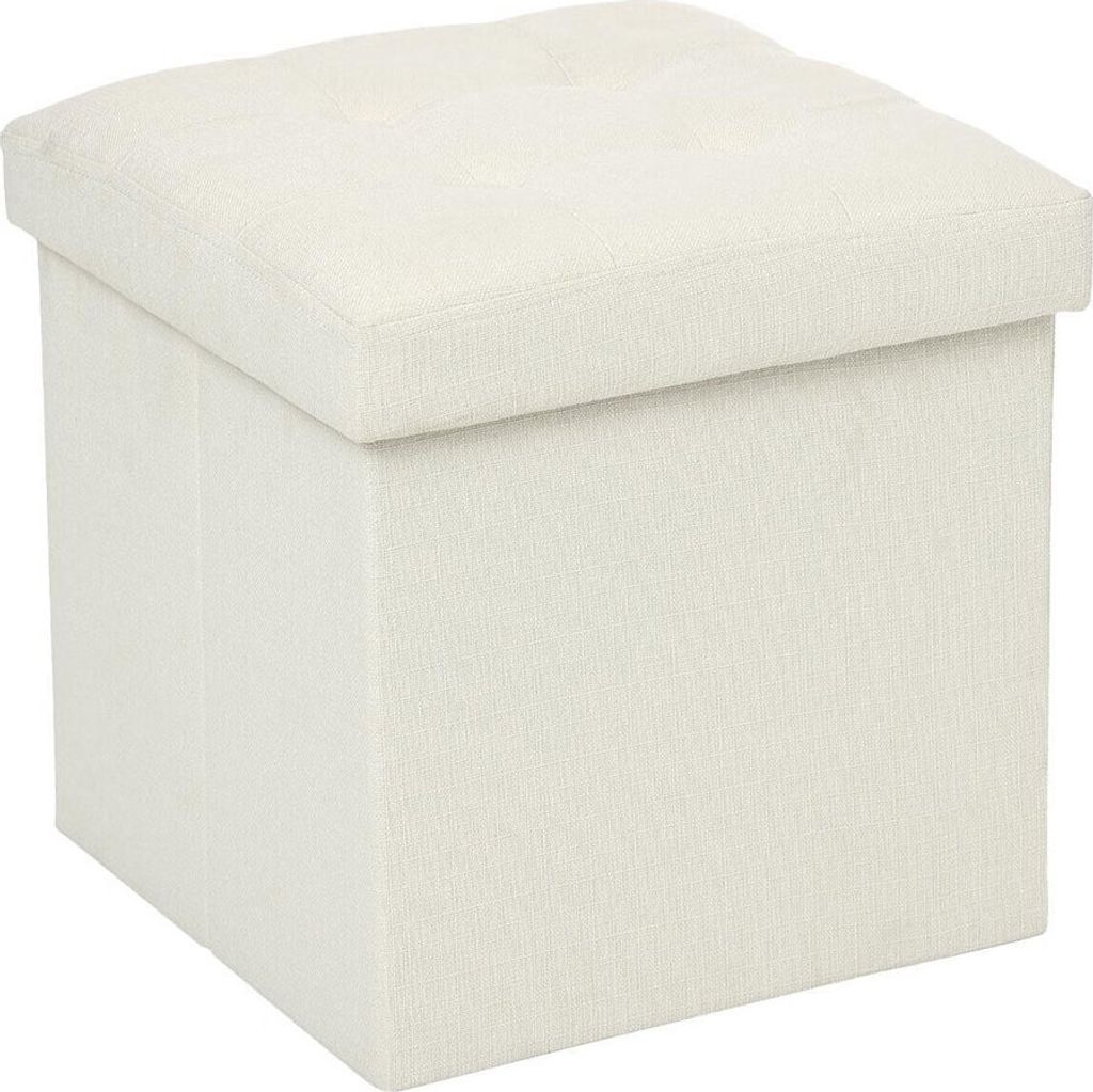 Eazy Living Pouf + Aufbewahrungsbox Milou Beige