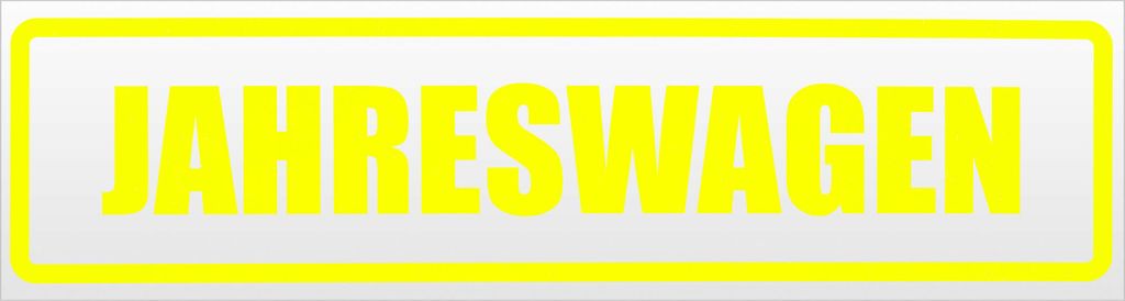 Kiwistar Jahreswagen Magnetschild Schild magnetisch - 20cm Neongelb - Magnetfolie für Auto PKW Kfz