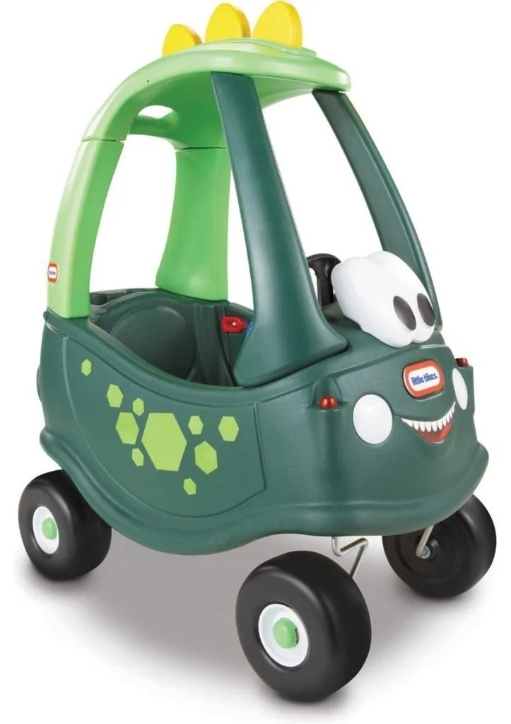 Little Tikes Cozy Coupe Dino Porteur Enfant 18 Mois+ Vert Robuste avec Klaxon