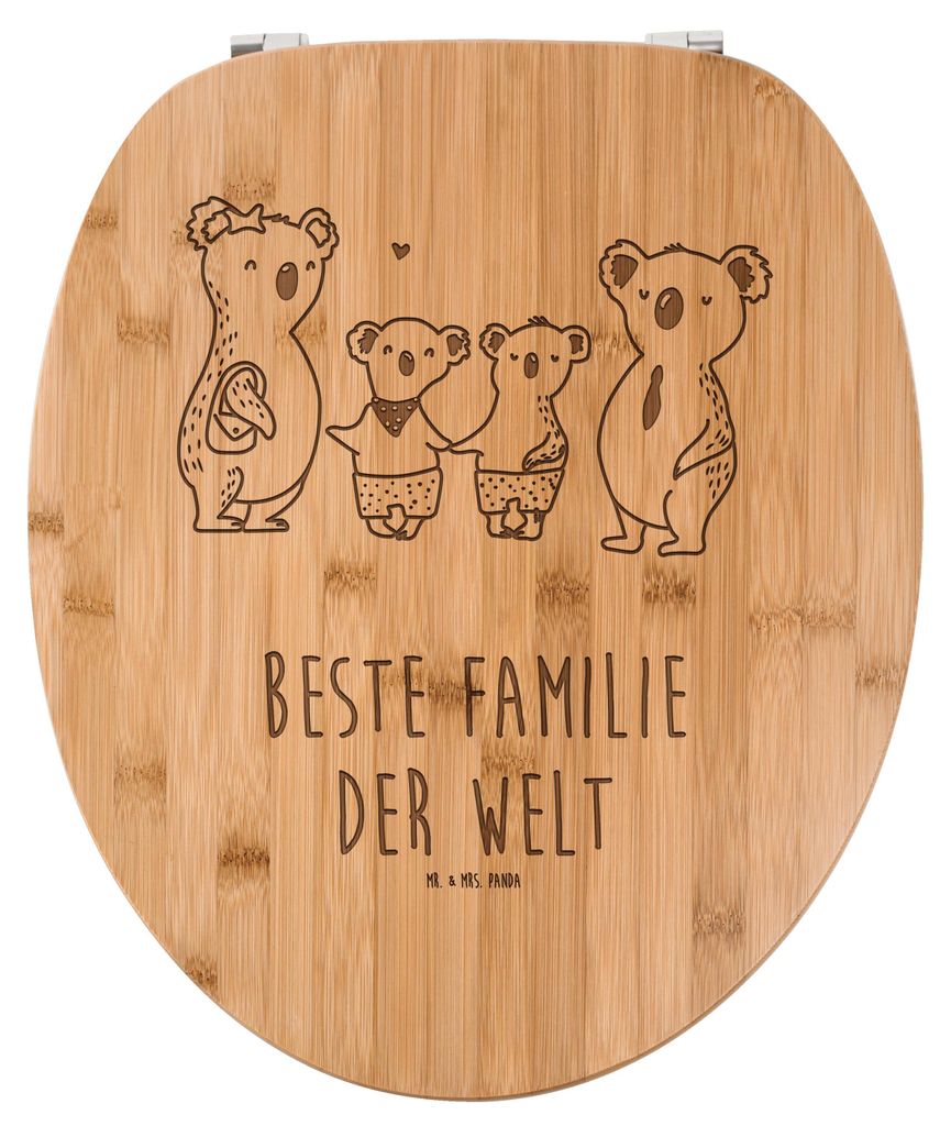 Mr. & Mrs. Panda Toilettenbrille Koala Familie zwei - Transparent - Geschenk, WC Sitz, Zusammen, WC-Brille, Toilettendeckel, Koalabär, Klodeckel, ...