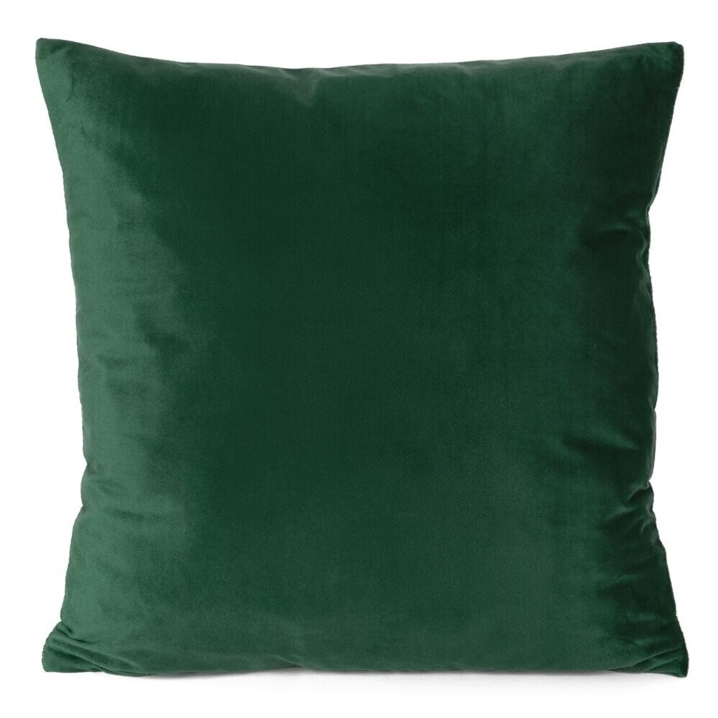 Dekorativer Kissenbezug Sofakissen ELORA dunkelgrün 45x45 dunkelgrün