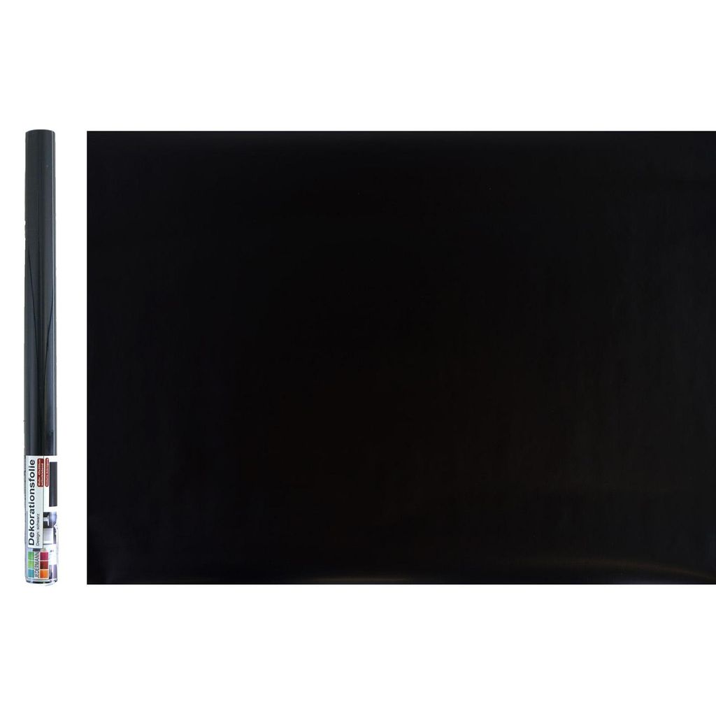 Selbstklebende Dekorationsfolie Schwarz Klebefolie Dekofolie Möbelfolie 45 x 200 cm Schrankfolie Zuschneidbar Folie Möbel Tapete