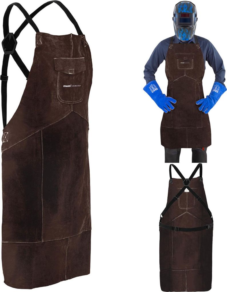 Schweißerschürze, Leder, Größe L, braun Produktbild 