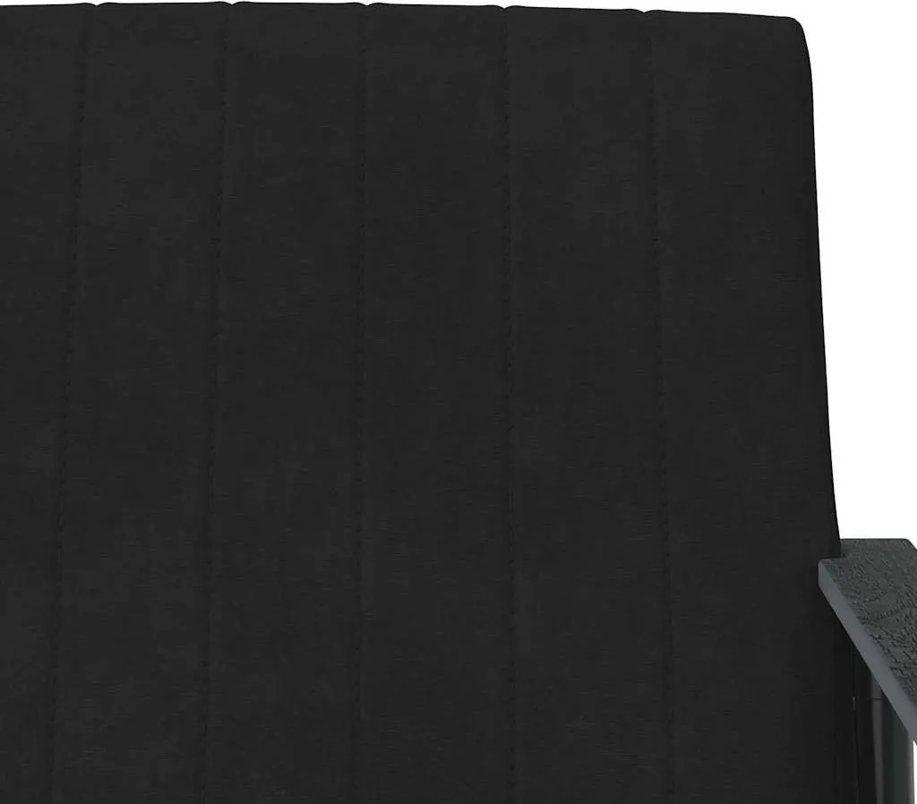 vidaXL Poltrona nera 59 x 75 x 78 cm in velluto - 7