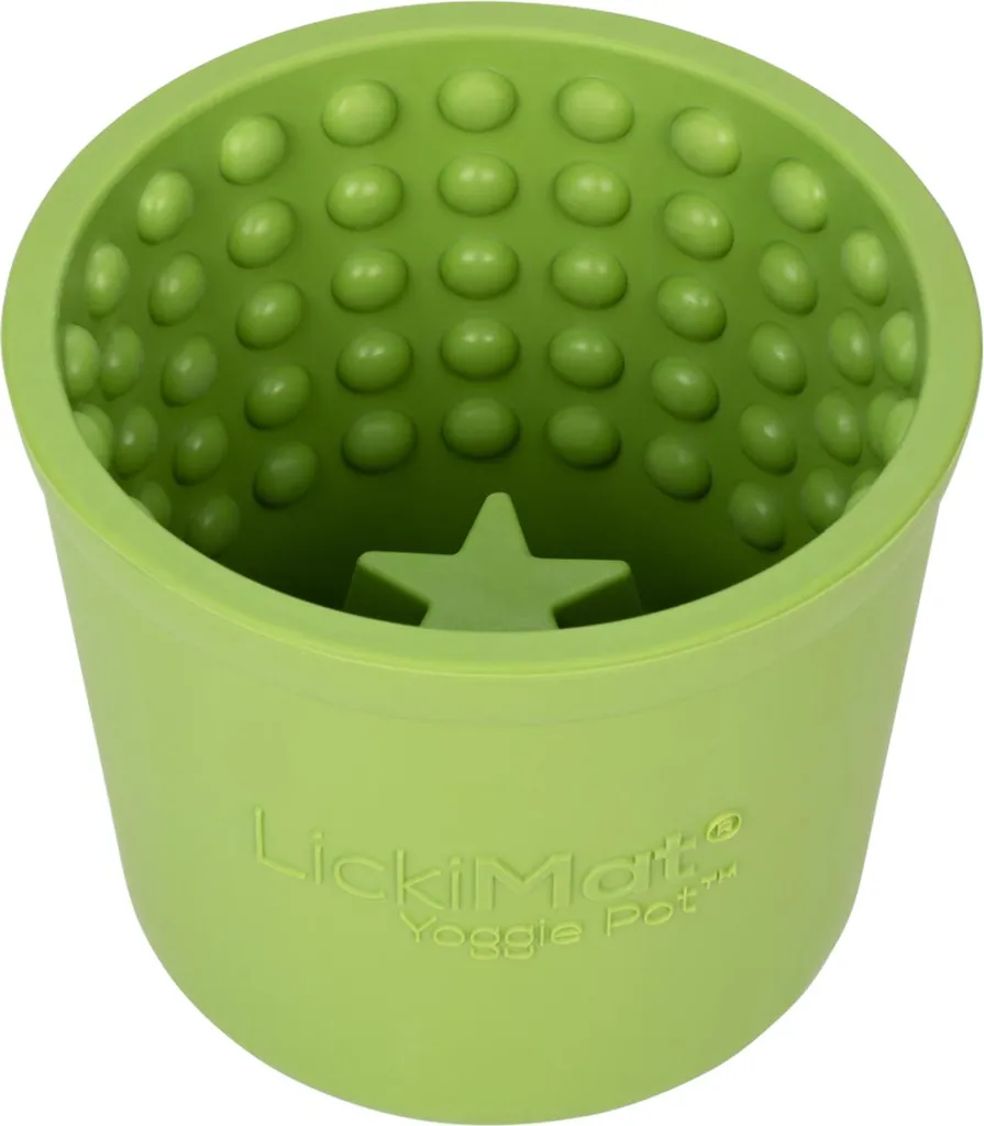 LickiMat Yoggie Pot Verde: Ciotola Anti-Ingozzamento per Cani Relax