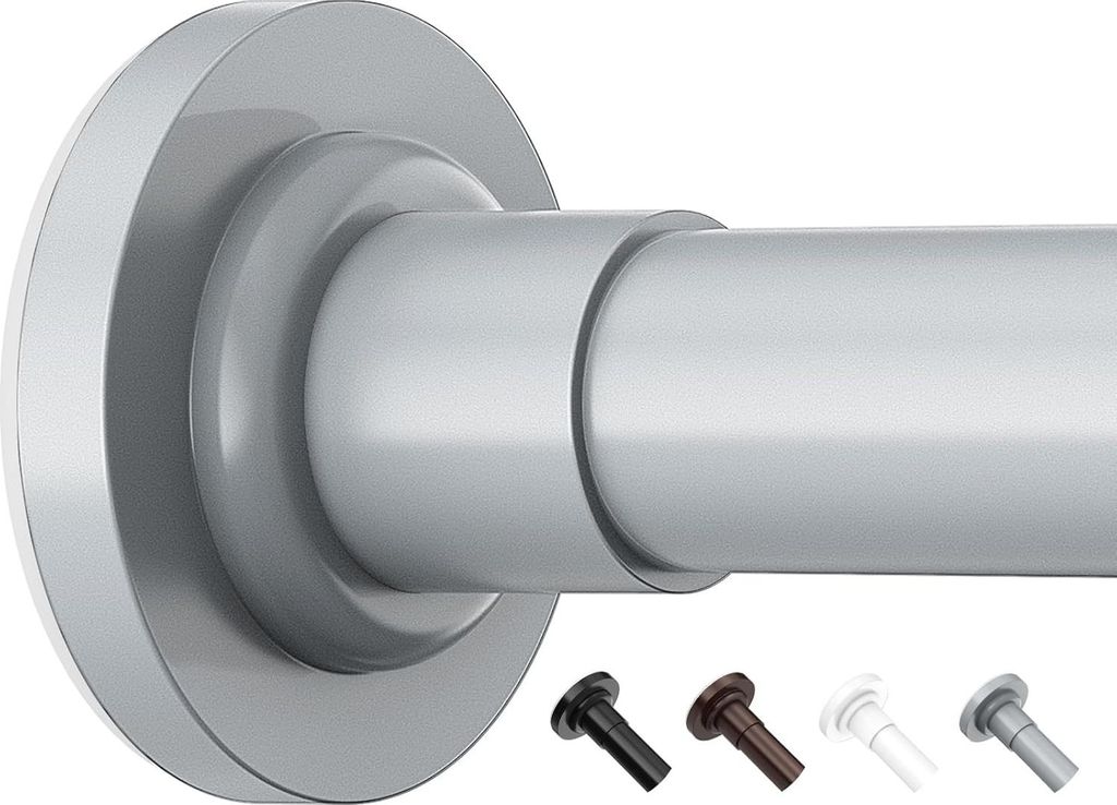 Teleskop Gardinenstange ohne Bohren - Duschvorhangstange - 53-226 cm - grau
