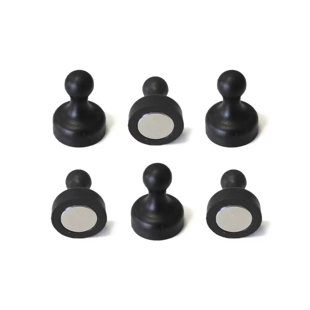 ALLboards Magnet schwarz Metall 1.9 x 2.5 cm 6 St Produktbild 