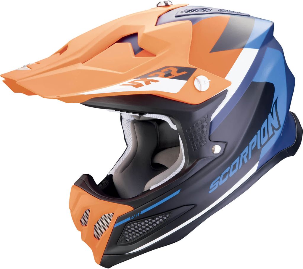 Scorpion VX-22 Air Beta Motocross Helm, orange/blau, XL (61/62)