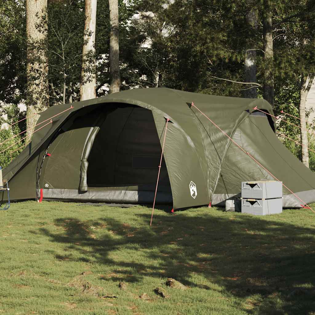 "im Angebot" Kuppel-Familienzelt 6 Personen Olivgrün Wasserdicht - Campingzelte CC17818