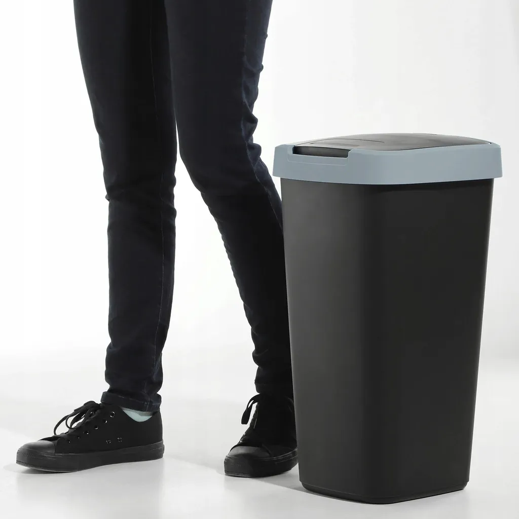 Bac de tri sélectif 25 litres - Conteneur à déchets ménager robuste - 2