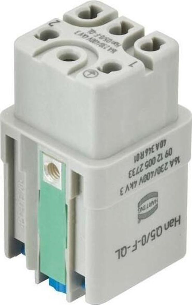 HARTING Han Q5/0 Buchseneinsatz (F) Quick-Lock-Anschluss, 5-polig+PE 230V/400V, 16A - 1 Stück