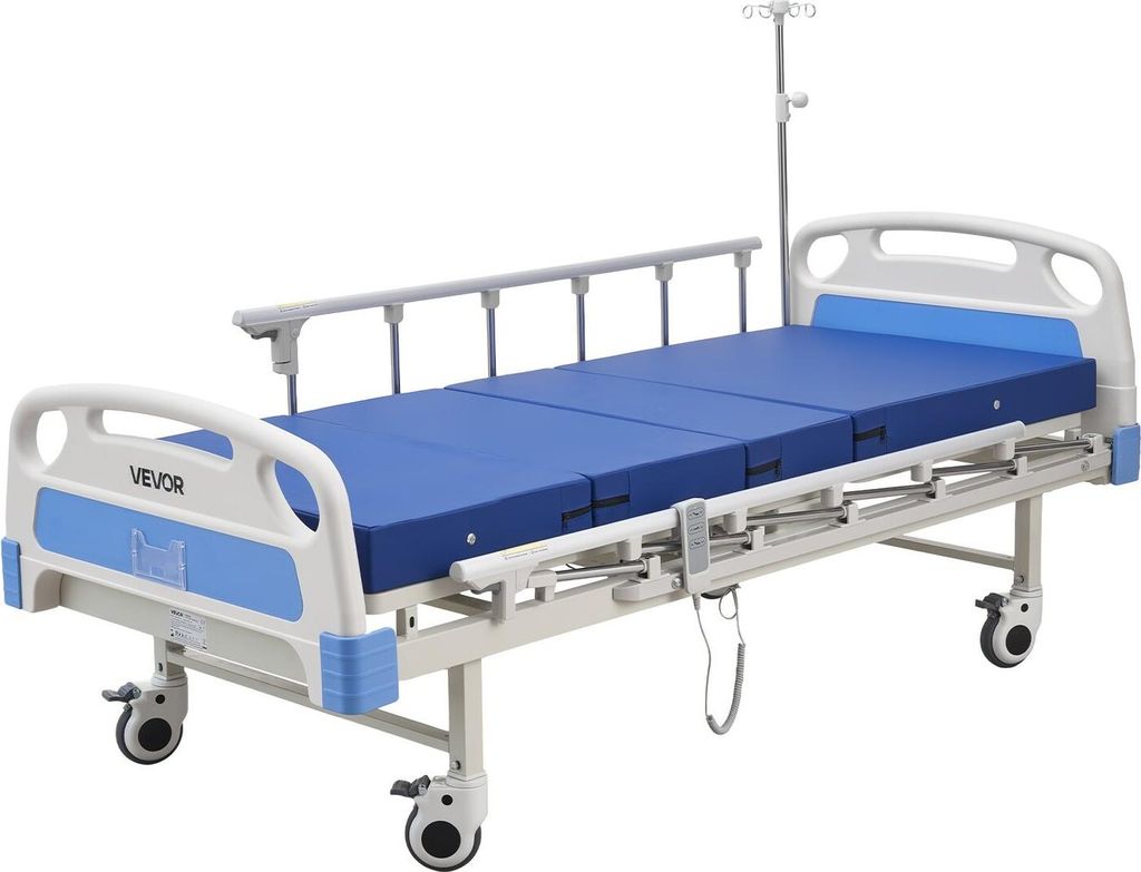 Hochwertiges vollelektrisches Krankenhausbett mit 2 Funktionen, elektrisches medizinisches Bett mit verstellbarer Rücken- und Beinstütze, 127 mm ...