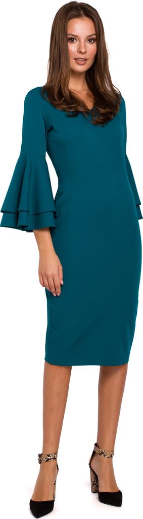 Makover Formelle Frauenkleider Olgan K002 dunkelblau S