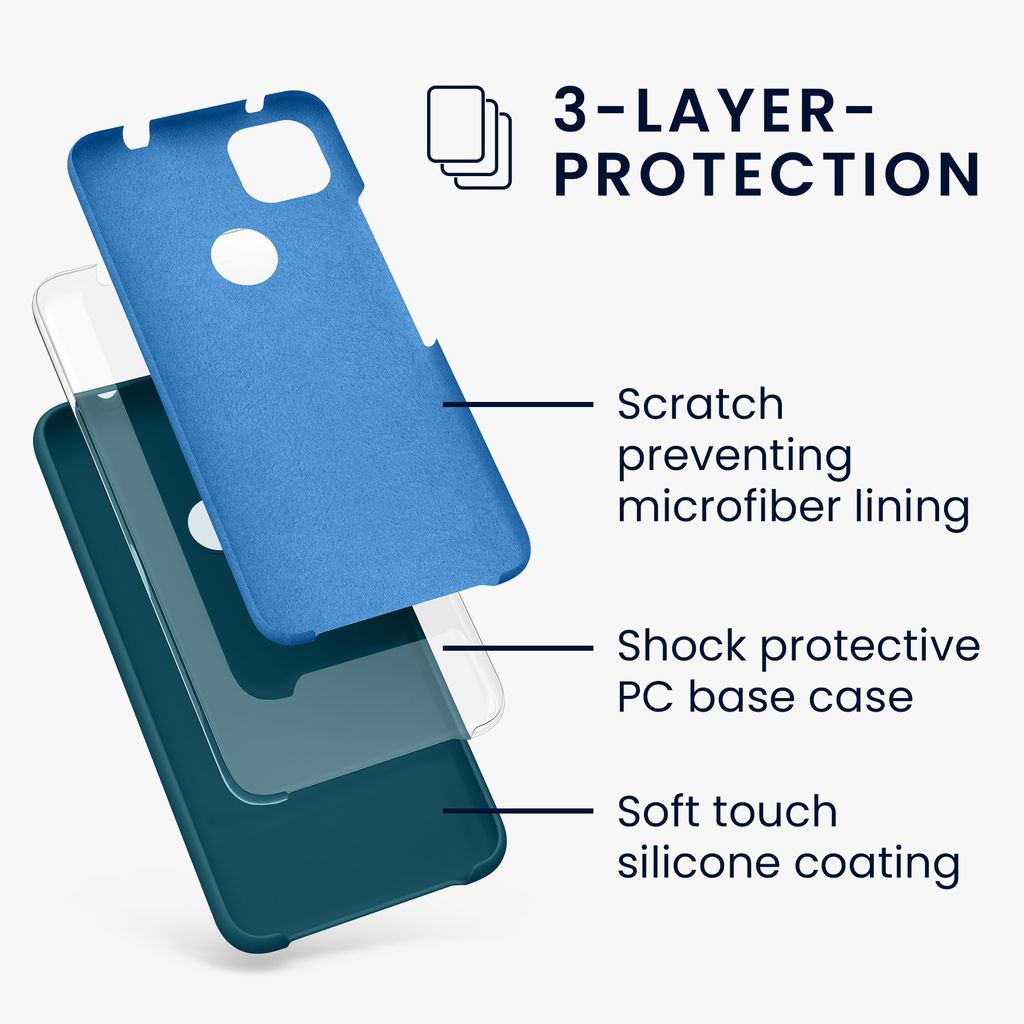 kwmobile Hülle für Google Pixel 4a Petrol matt