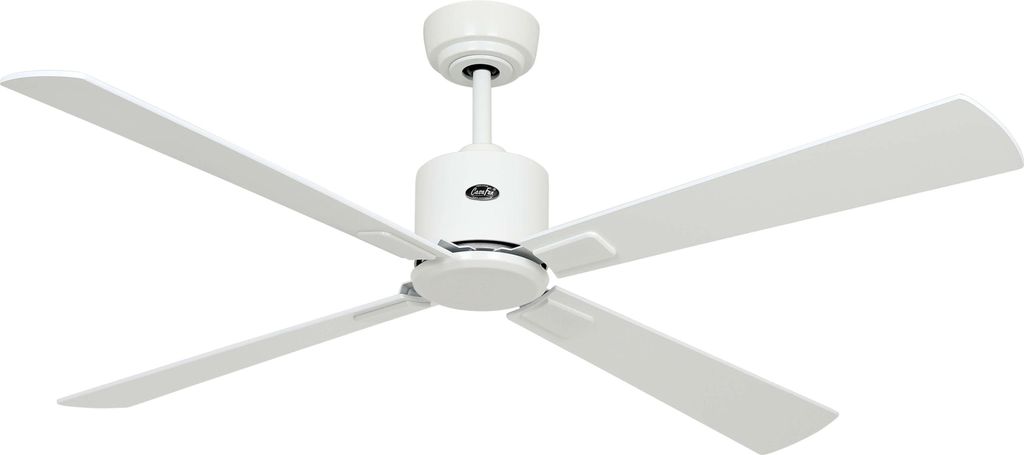 Energiespar Deckenventilator mit Fernbedienung Eco Neo III WiFi 132 cm Weiß Flügel Weiß / Lichtgrau