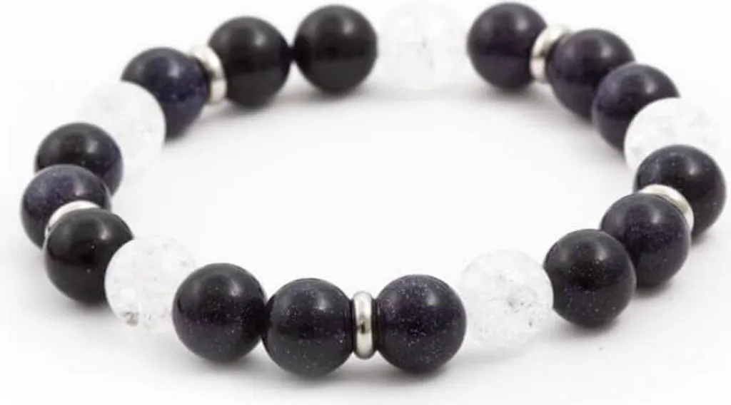 Bracelet aventurine et cristal MINK27/17 - Bijou lithothérapie élégant