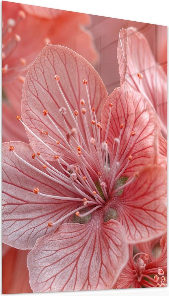 Glasbild 50x75cm in XXL für Wohnzimmer, Schlafzimmer Motiv Blumenpracht