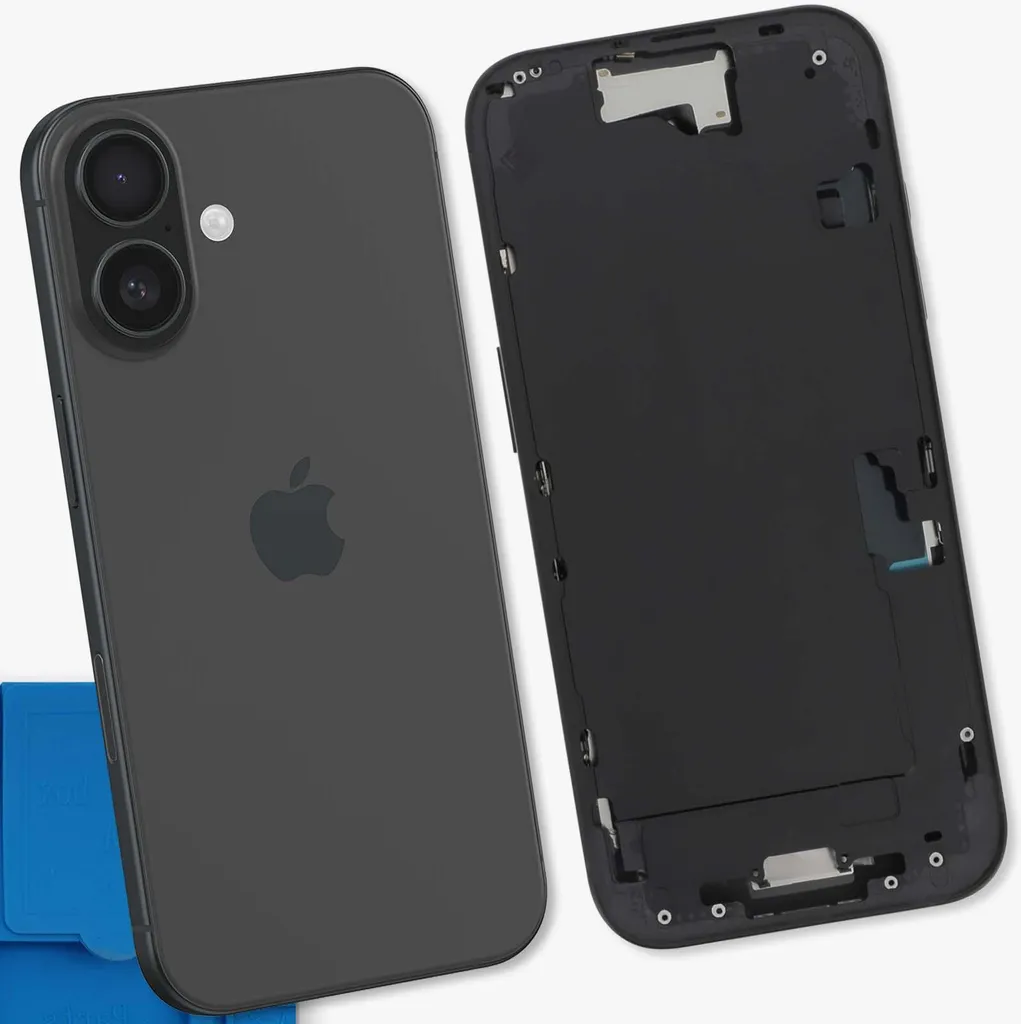 Coque Avizar iPhone 16 noire avec découpes de précision maximale