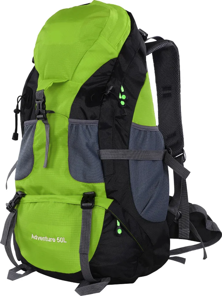 Sac à dos randonnée 50L vert imperméable pour trekking et camping pro