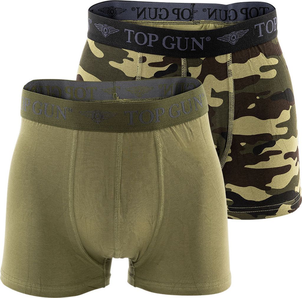 Top Gun Boxershorts Doppelpack TGUW001 Herren camo - olive Produktbild 