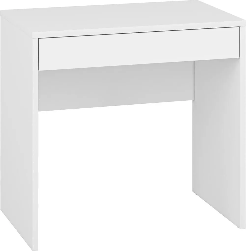 Bureau Blanc Kendo 83cm - Plateau de Travail Robuste en Bois Mélaminé