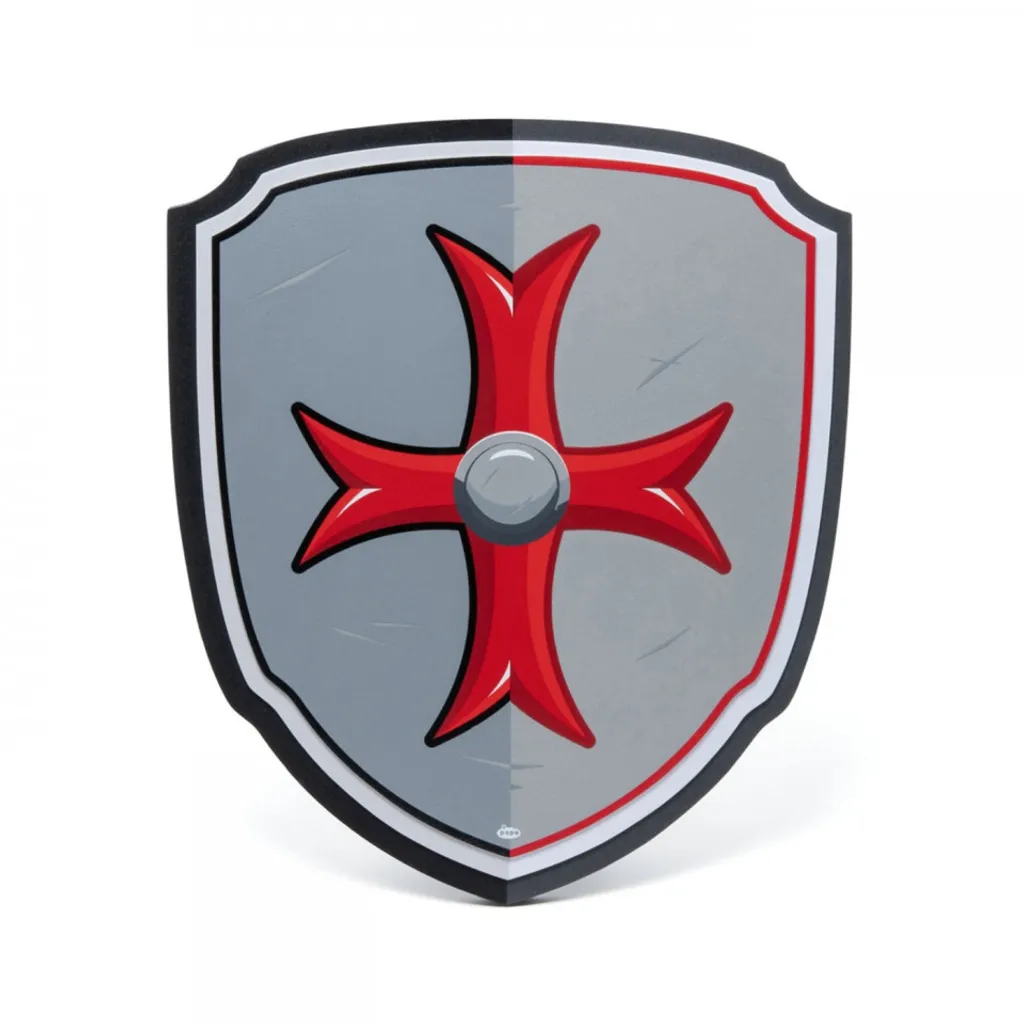 Bouclier Croix Maltaise Papo pour Diorama et Jeu de Rôle Médiéval