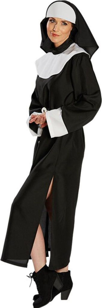 Nonnen Kostüm Ordensfrau Melissa Klosterfrau mit Haube für Damen