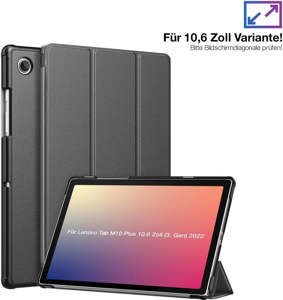 Schutzhülle für Lenovo Tab M10 Plus 10.6 3. Gen 2022 Cover Case Schutz Tablet Farbe: Grau