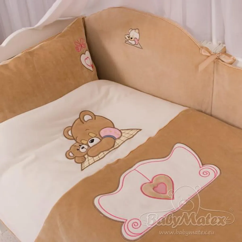 Parure de lit anti-transpiration en coton BEARS - Marron pour un sommeil pur