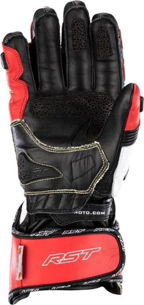 RST TracTech Evo 4 Leder Handschuhe Rot/Weiß/Schwarz Größe Produktbild 