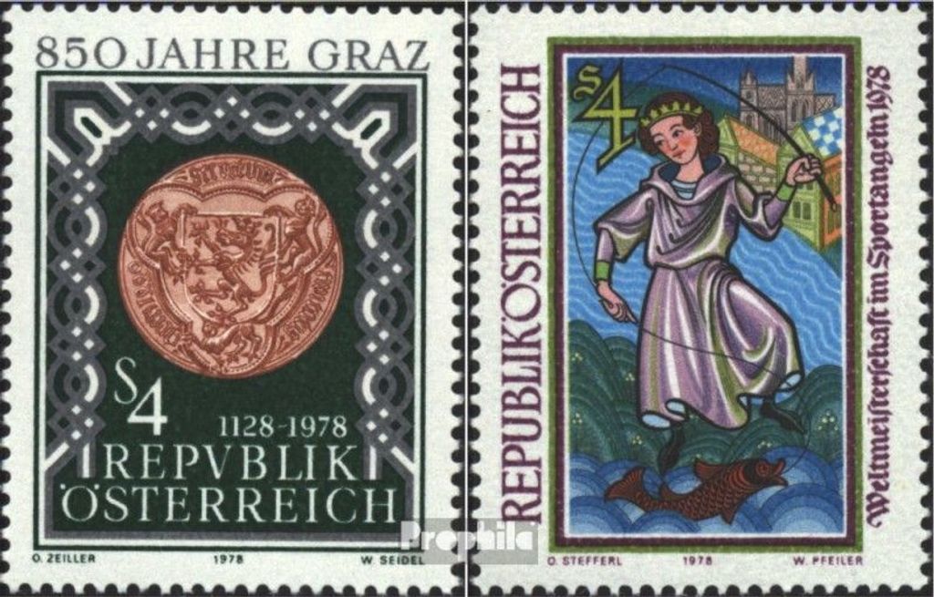 Briefmarken Österreich 1978 Mi 1583,1584 (kompl.Ausg.) gestempelt Sondermarken