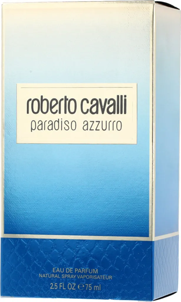 Eau de Parfum femme Blue Paradise Roberto Cavalli pour sillage d'été 75ml
