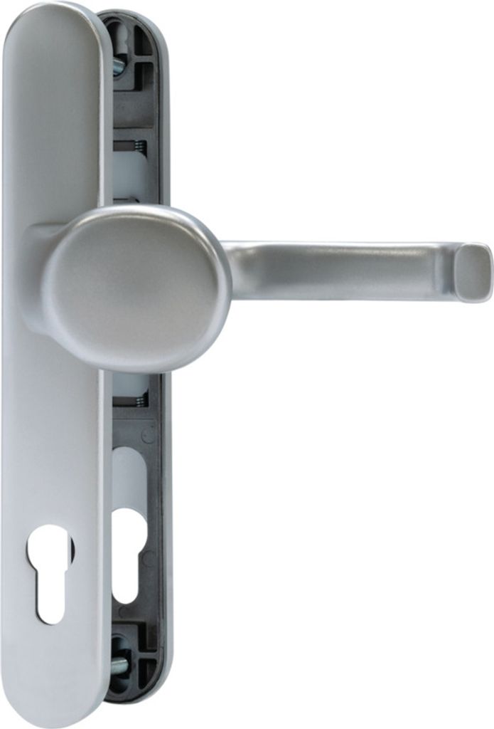 ABUS Schmalrahmenbeschlag SRG92N (Ausführung: Klinke-Knauf, Oberfläche: F1 Aluminium Natur) Ausführung: Klinke-Knauf Oberfläche: F1 Aluminium N...