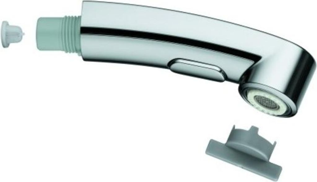 GROHE Spülbrause 46956, Laminarstrahl/Brausestrahl, automatische Rückstellung auf Laminarstrahl, chrom