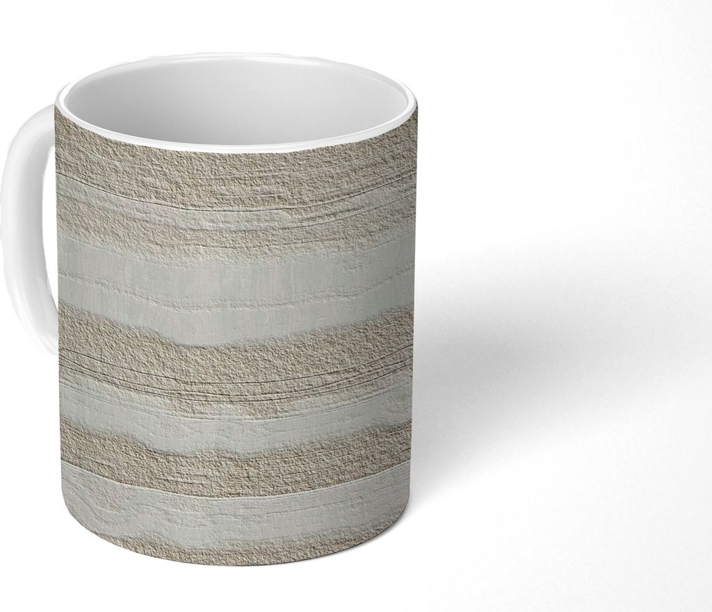 MuchoWow Tasse Kaffeetasse Kaffeebecher 350 ml Stein - Muster - Gips Teetasse - Fototasse - Becher - Keramikbecher - Teebecher - Kaffeetasse - B...