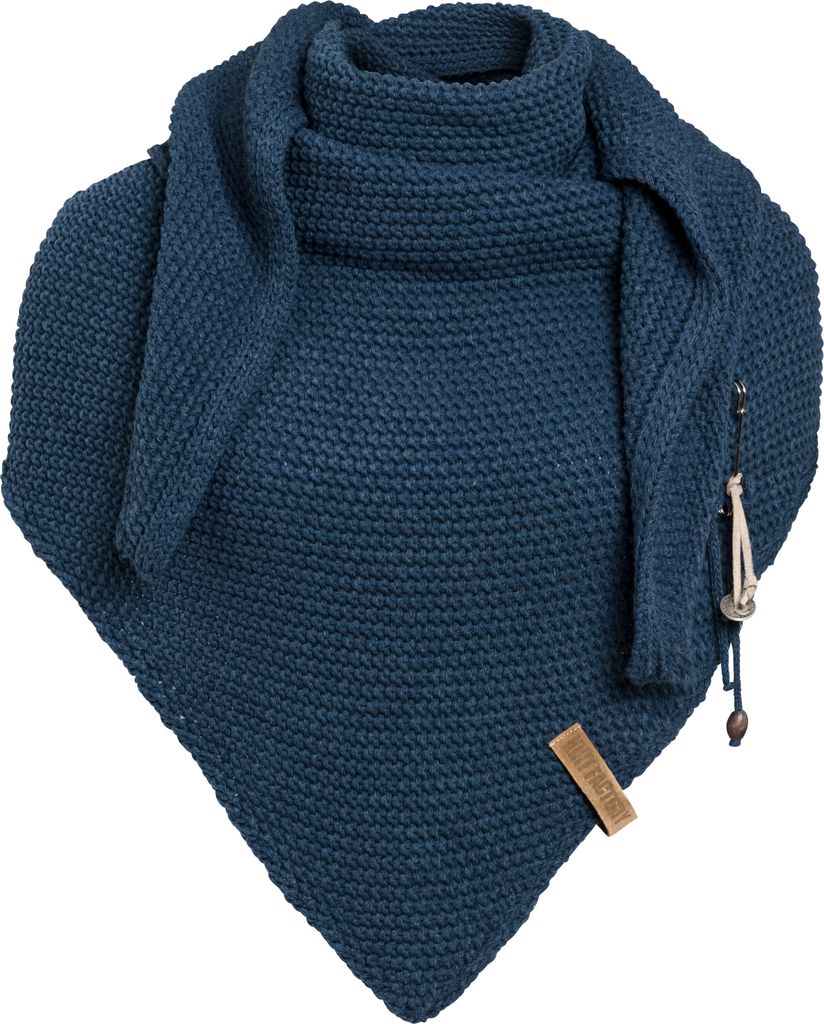 Knit Factory Coco Dreiecksschal - Jeans - 190x85 cm