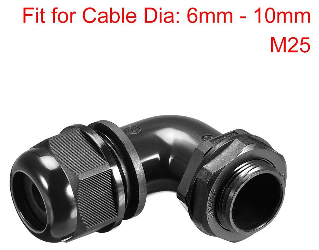 2 Stš¹ck Kabelverschraubung, M25 Kabeldurchfš¹hrung Wasserdicht IP68 Nylon verstellbare Kabelverbinder mit Dichtungen fš¹r 6-10mm Durchmesser...