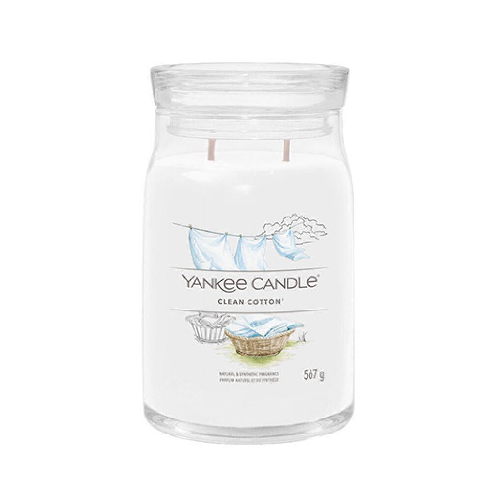 Yankee Candle - Candela firmata Clean Cotone 567,0g Immagine del prodotto 