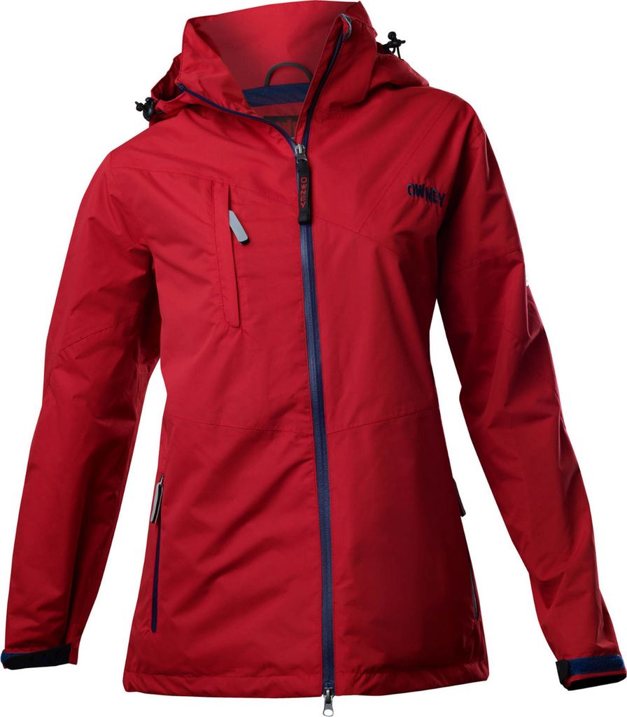Owney Nova Damen Jacke Rot 3XL wetterfest Hundehalter Outdoorjacke wasserdicht atmugsaktiv Wanderjacke mit Taschen und Reflektor