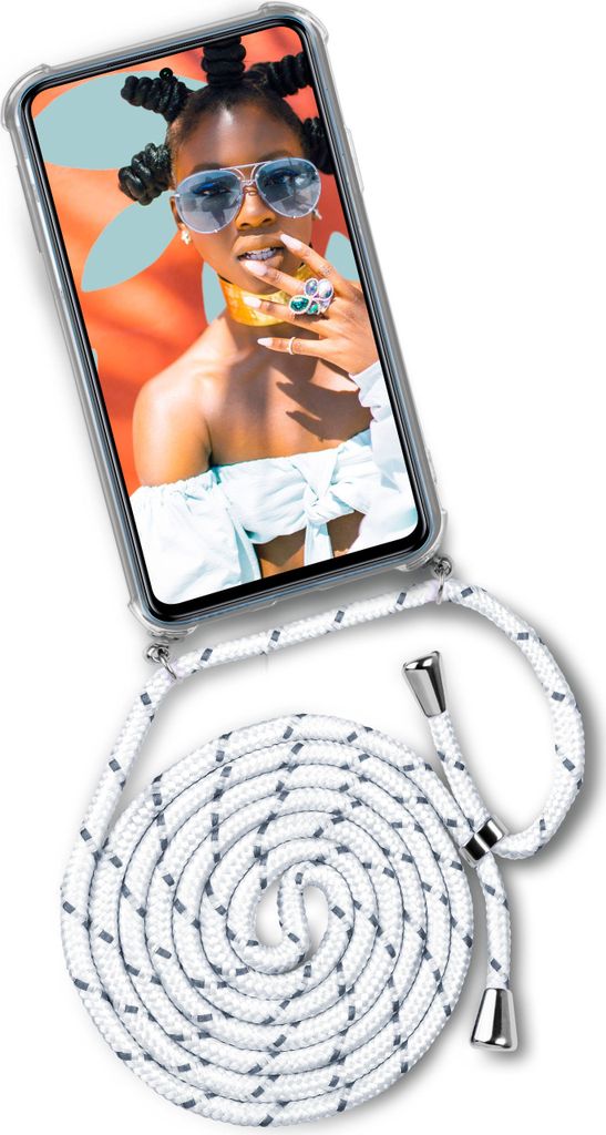 TWIST-Case + TWIST-Cord für Xiaomi Redmi Note 9 Pro, Farbe:Happy Coco (Silber)