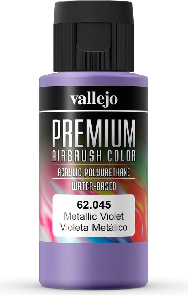 Premium Color Pearl & Metallics Vallejo 62045 Metallic Violet 60ml Airbrush Farbe