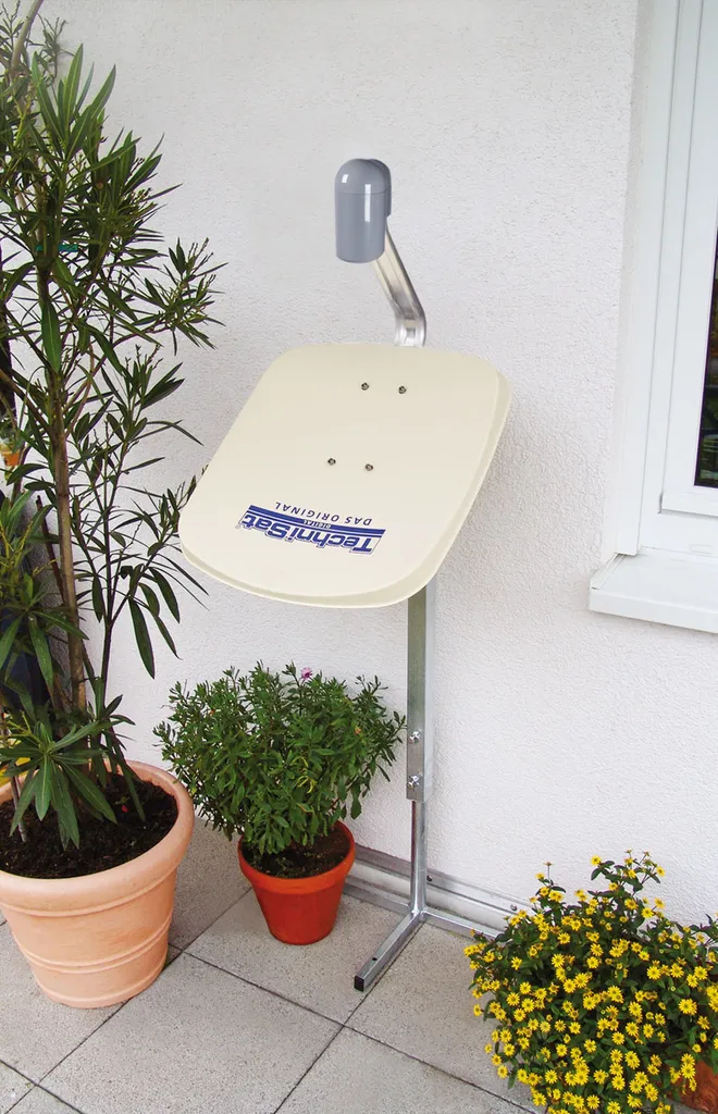 Trépied de balcon pour parabole TechniSat 33/45 en acier galvanisé