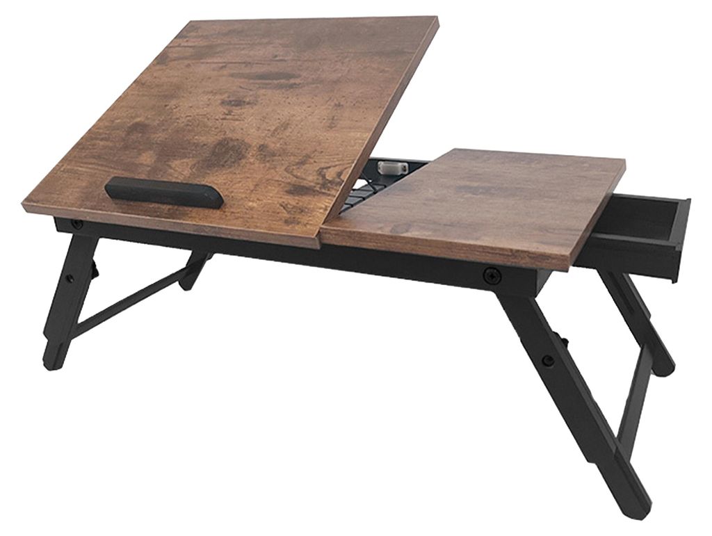 Relaxdays Laptoptafel voor bed en bank, inklapbare Productafbeelding  AI-gegenereerde afbeelding