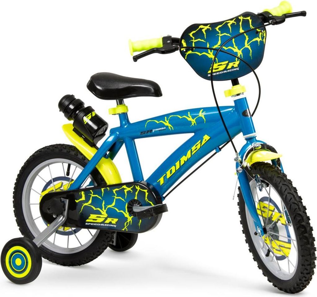 Toimsa Kinderfahrräder Jungen SR 14 Zoll 23,5 cm Jungen Trommelbremse Blau/Gelb