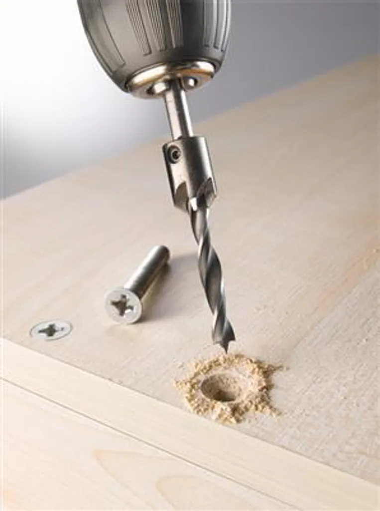 kwb 513050 Jeu de 3 Fraises à Chanfreiner de 4 mm, 5 mm et 6 mm en Acier