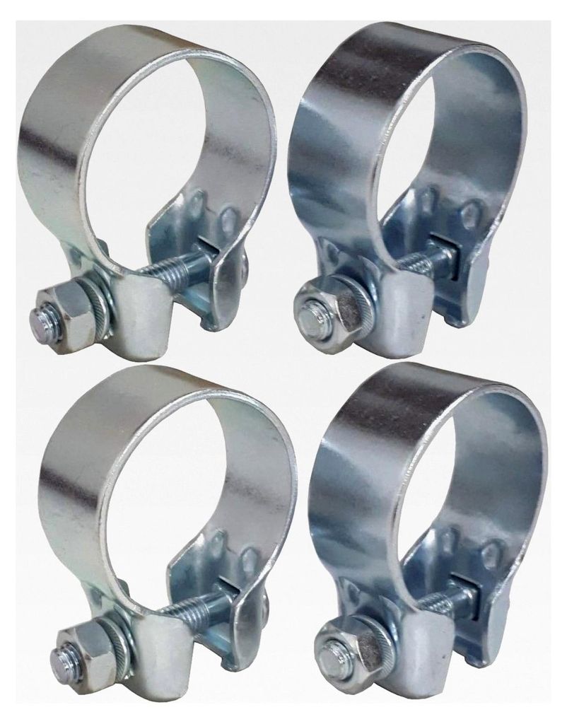 4 Stück Auspuffschelle Breitbandschelle Ø 38,5 - 69,5 mm