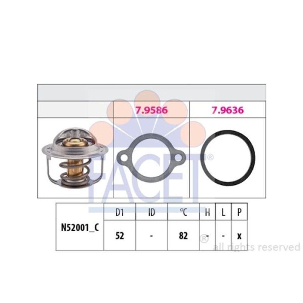 1 Thermostat, Kühlmittel FACET 7.8513 Italy - OE Equivalent für SUZUKI