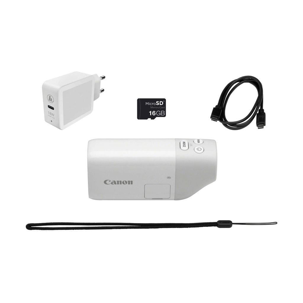 Canon PowerShot Zoom Essential Kit biały Aparaty kompaktowe