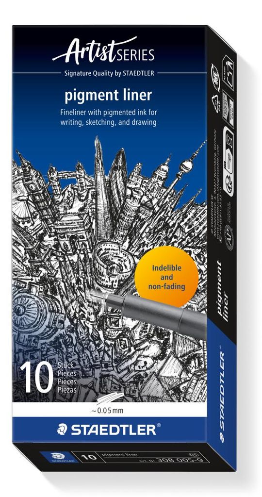 Staedtler Pigment Liner 308 stylo fin Noir 1 pièce(s) Image du produit 