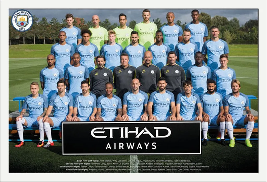 Regalo Manchester City: Poster Squadra 16/17 con Cornice Shinsuke